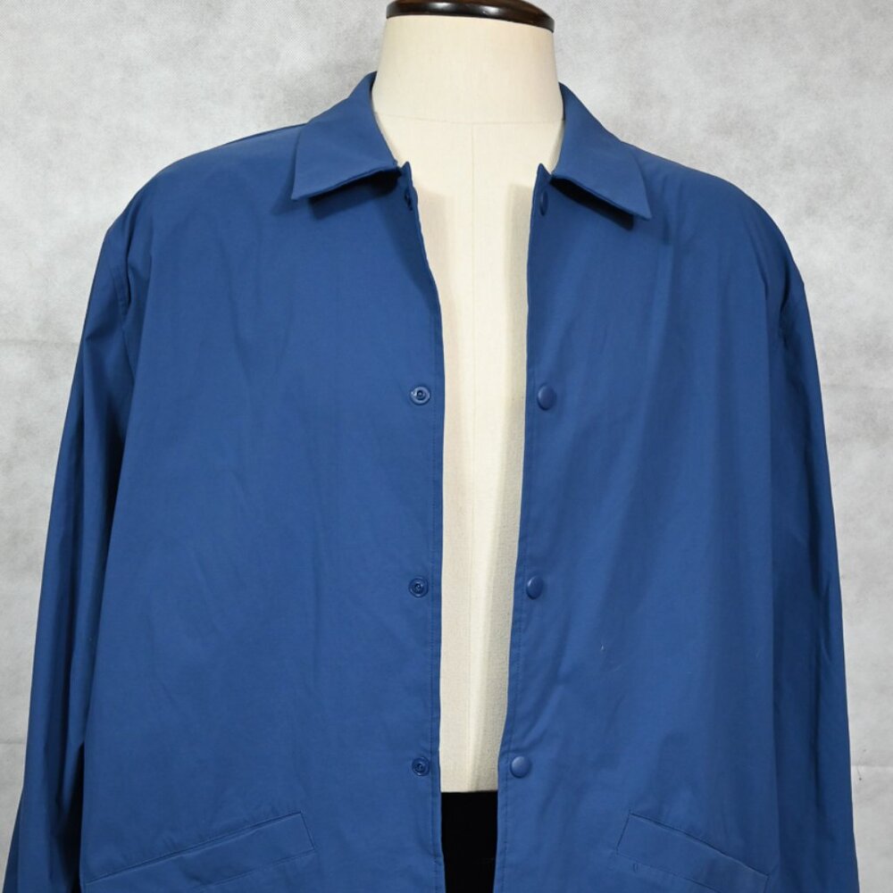 NWT $99 Gap Fit Man's Blue Coach Track Jacket XXL Windproof Water Resistant